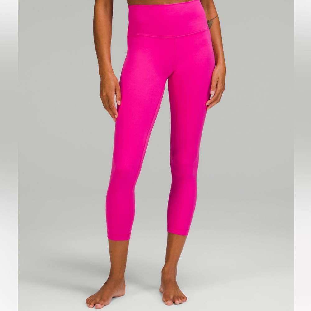 Lululemon Align 25” high-rise leggings in Sonic Pink, size 4. Perfect condition!
